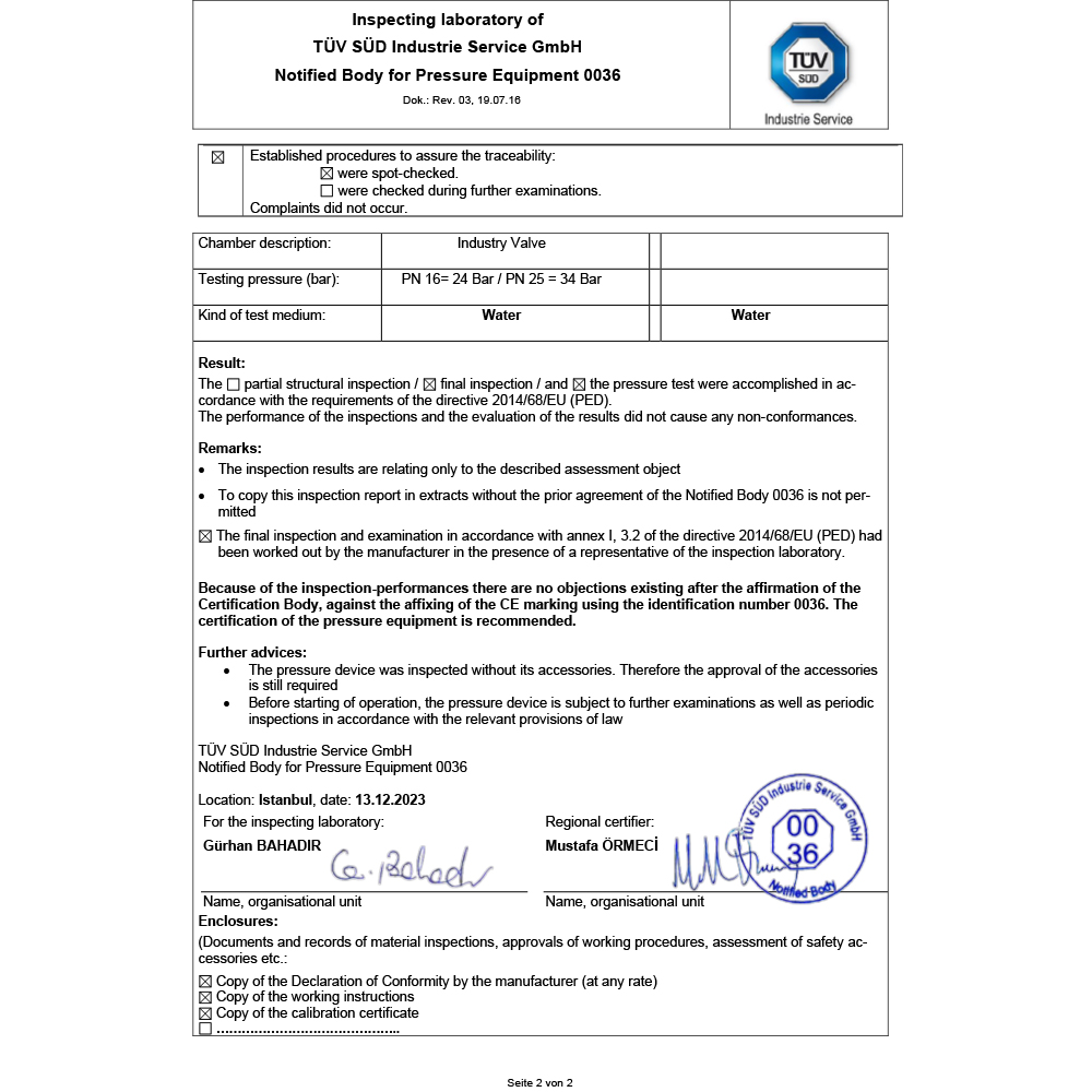 Сертификат TUV SUD - 2