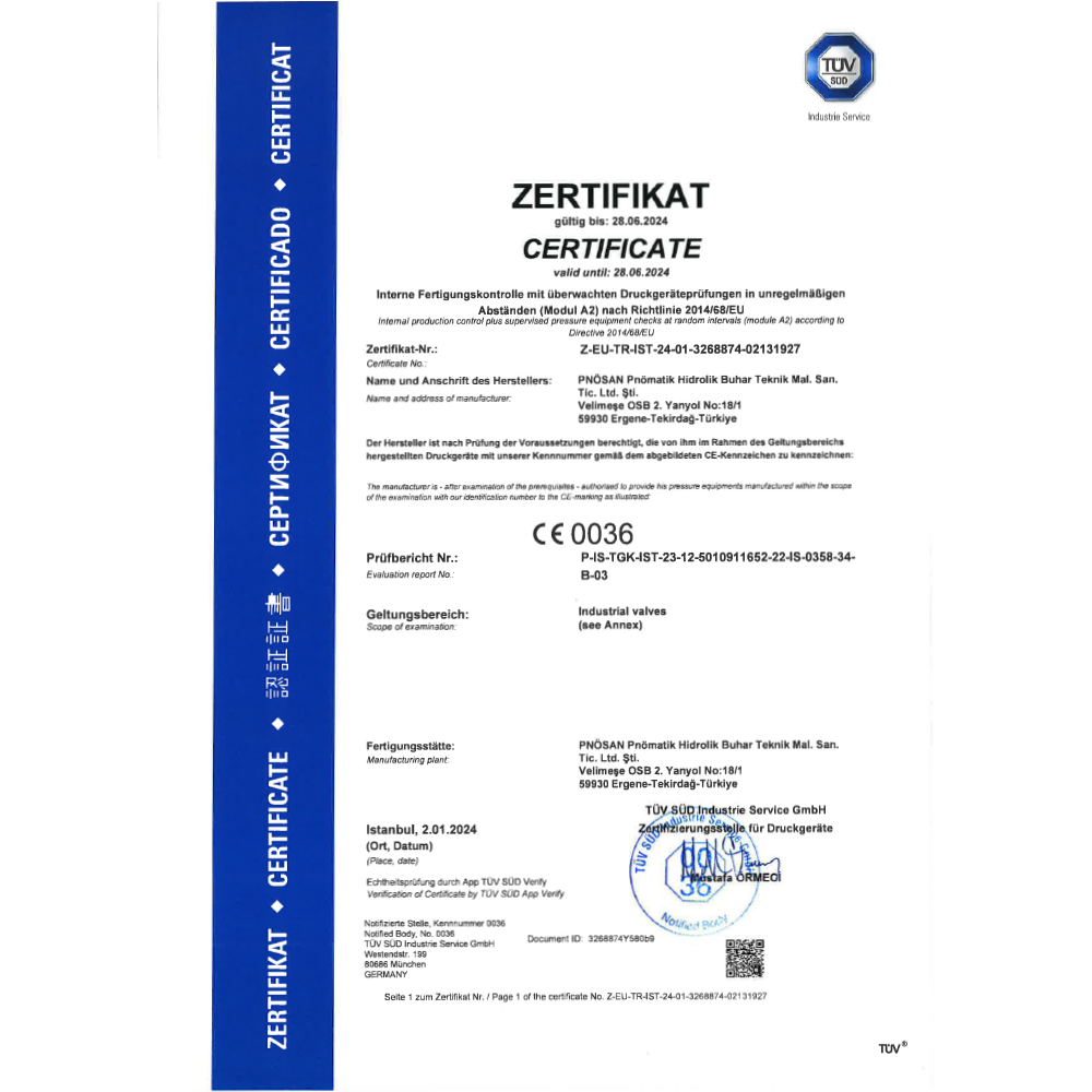 Сертификат TUV SUD